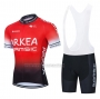 2021 Cycling Jersey Arkea Samsic Red Black Short Sleeve and Bib Short