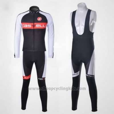 2011 Cycling Jersey Castelli Black Long Sleeve and Bib Tight