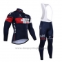 2015 Cycling Jersey IAM Blue Long Sleeve and Bib Tight