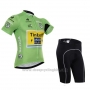 2015 Cycling Jersey Saxobank Lider Green Short Sleeve and Bib Short