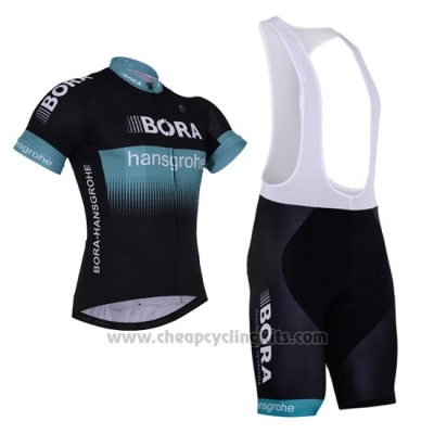 2017 Cycling Jersey Bora Black Short Sleeve and Bib Short