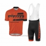 2017 Cycling Jersey Scott Orange Short Sleeve and Bib Short