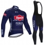 2021 Cycling Jersey Alpecin Fenix Deep Blue Long Sleeve and Bib Short