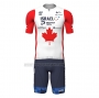 2022 Cycling Jersey Canada Champion Israel Cycling Academy Red Short Sleeve and Bib Short