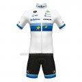 2022 Cycling Jersey European Champion Trek White Red Short Sleeve and Bib Short