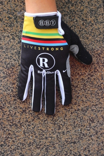 Livestrong Full Finger Gloves Cycling Black and Yellow