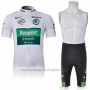 2011 Cycling Jersey Europcar Lider Green and White Short Sleeve and Bib Short