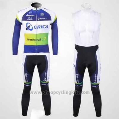 2012 Cycling Jersey GreenEDGE Champion Oceania Long Sleeve and Bib Tight