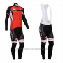 2014 Cycling Jersey Castelli Red Long Sleeve and Bib Tight