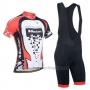 2014 Cycling Jersey Monton Red and White Short Sleeve and Bib Short