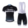 2017 Cycling Jersey Bora Deep Black Short Sleeve and Bib Short