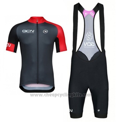 2017 Cycling Jersey GCN Black and Red Short Sleeve and Bib Short