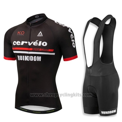 2018 Cycling Jersey Cervelo Black Short Sleeve and Bib Short