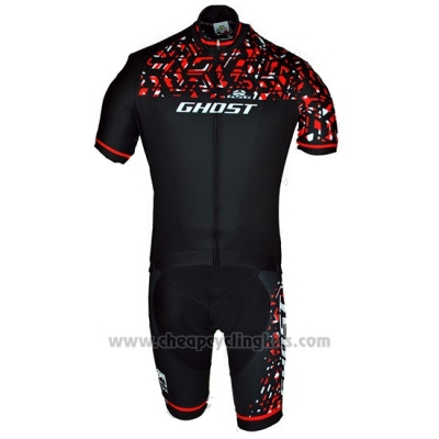 2018 Cycling Jersey Ghost Red Black Short Sleeve and Bib Short