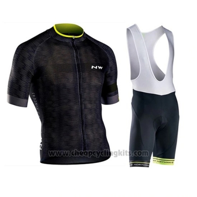 2019 Cycling Jersey Northwave Black Short Sleeve and Bib Short