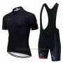 2019 Cycling Jersey STRAVA Black Short Sleeve and Bib Short