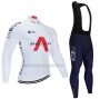 2021 Cycling Jersey Ineos Grenadiers White Long Sleeve and Bib Short