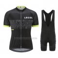 2021 Cycling Jersey Le Col Black Yellow Short Sleeve and Bib Short