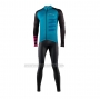 2021 Cycling Jersey Nalini Blue Long Sleeve and Bib Short