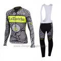 2016 Cycling Jersey Tinkoff Gray Long Sleeve and Bib Tight