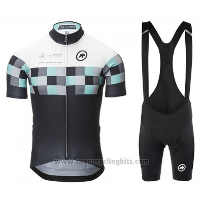 2017 Cycling Jersey Assos Black Short Sleeve and Bib Short