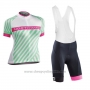 2017 Cycling Jersey Women Northwave Green and Pink Short Sleeve and Bib Short