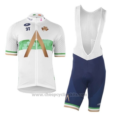 2018 2019 Cycling Jersey Aqua Blue Sport Champion Ireland Short Sleeve and Bib Short