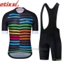 2019 Cycling Jersey Etixxl Black Blue Short Sleeve and Bib Short