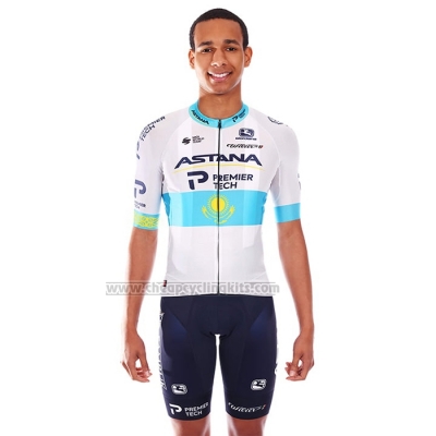 2021 Cycling Jersey Astana Champion Kazakh Short Sleeve and Bib Short