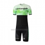 2021 Cycling Jersey Cannondale Black Green Short Sleeve and Bib Short