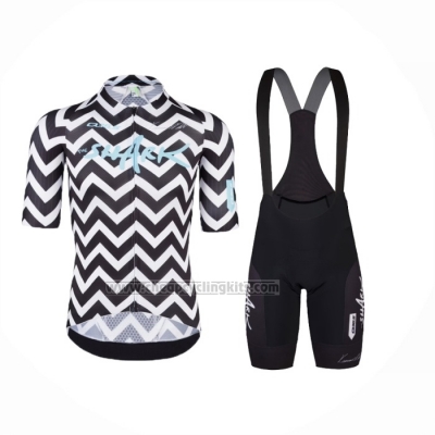 2024 Cycling Jersey Q36.5 White Black Short Sleeve And Bib Short